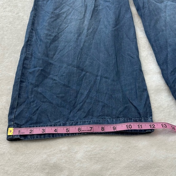 Cloth & Stone by Anthropologie Denim Blue Chambray Jumpsuit with Wide-Leg Design - Picture 2 of 16